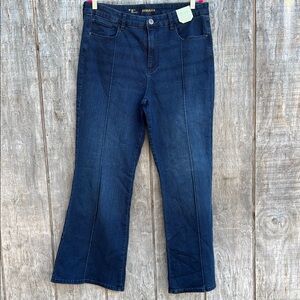 New Ryegrass Woman’s Elegant Indigo Rich Wash HiRise Flare Stretch Jean Size 18